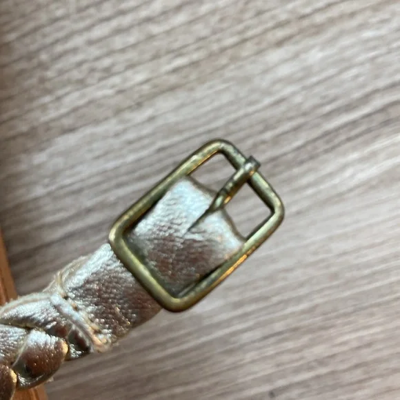 L*Space Hermosa braided sandals gold leather 39/9 - Picture 15 of 15